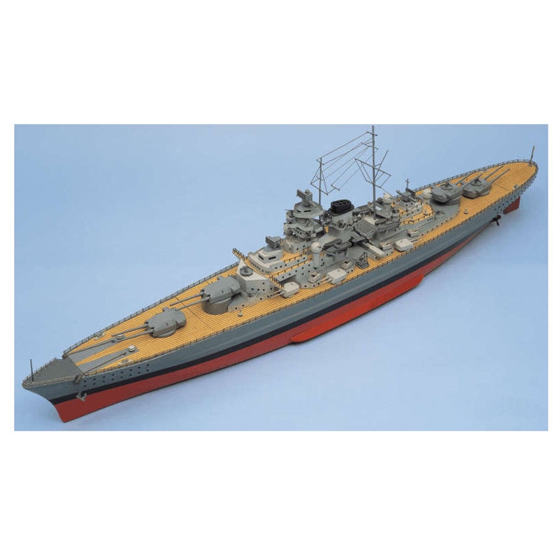 Klick zeigt Details von Baukasten Schlachtschiff Bismarck 1:200