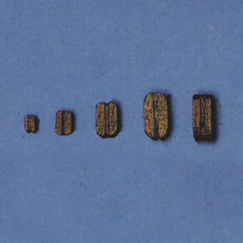 Klick zeigt Details von Block einscheibig Holz dunkel 10 mm (20er Pack)