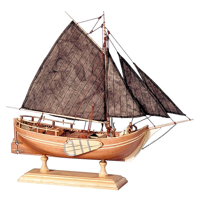 Klick zeigt Details von Echtspant-Schiffsmodellbausatz Eiderschnigge von 1840 - M 1:75
