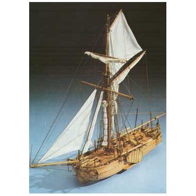 Klick zeigt Details von Modellbausatz Schiffsmodell Holländisches Kanonenboot um 1830 - 19. Jh. - M 1:43