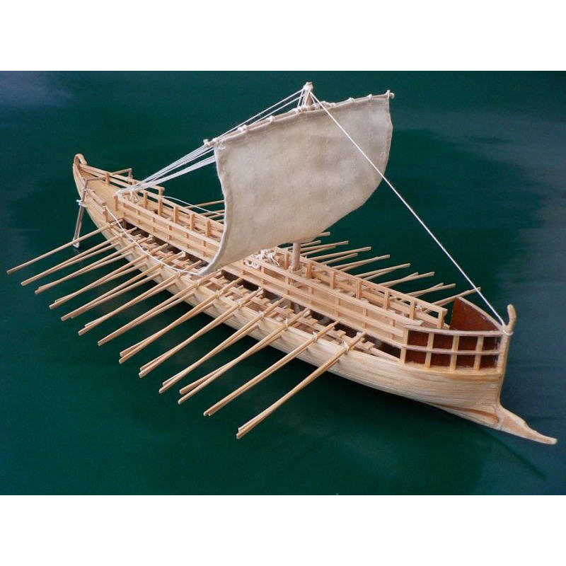 Klick zeigt Details von Baukasten antikes Schiffsmodell Griechische Bireme - M 1:72