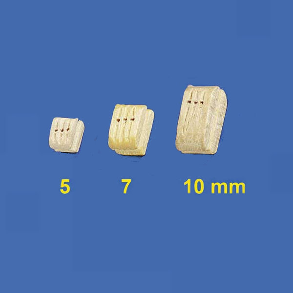Klick zeigt Details von Block dreischeibig Holz hell 5 mm
