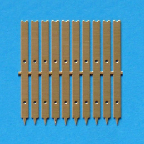 Klick zeigt Details von Relingstütze geätzt mit 2 Durchzüge Flach Höhe 38 mm - M 1:35
